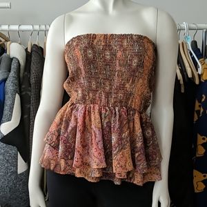 5/$45 Peplum Paisley Tube Top